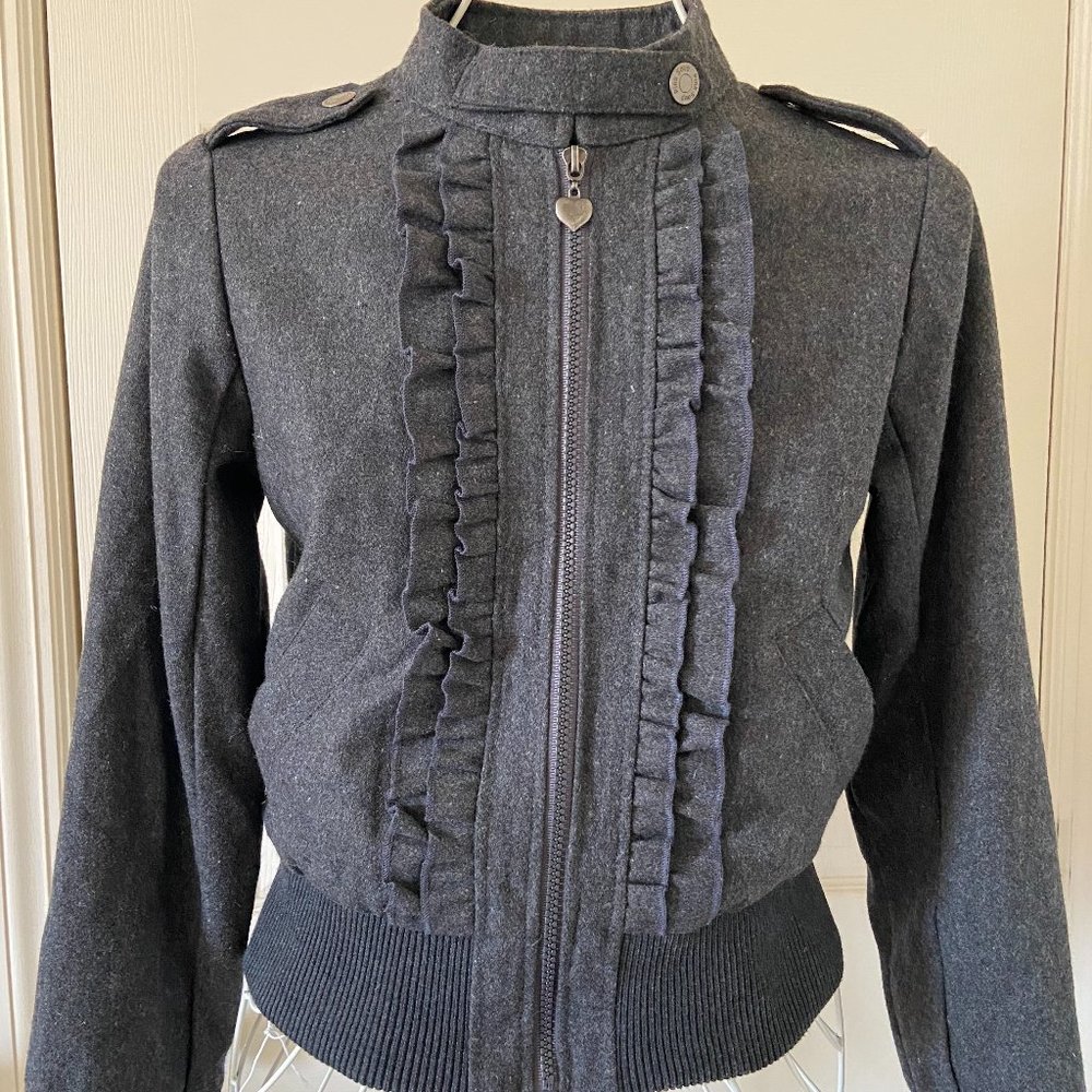 Grey 'Pink Soup' Wool Blend Jacket